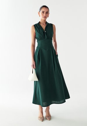 WILLA Dolga obleka - emerald