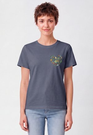 watapparel, GARTENLIEBE - T-shirt print - blue grey