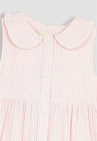JoJo Maman Bébé STRIPE COLLAR BUTTON THROUGH - REGULAR FIT - Tričkové šaty - pink