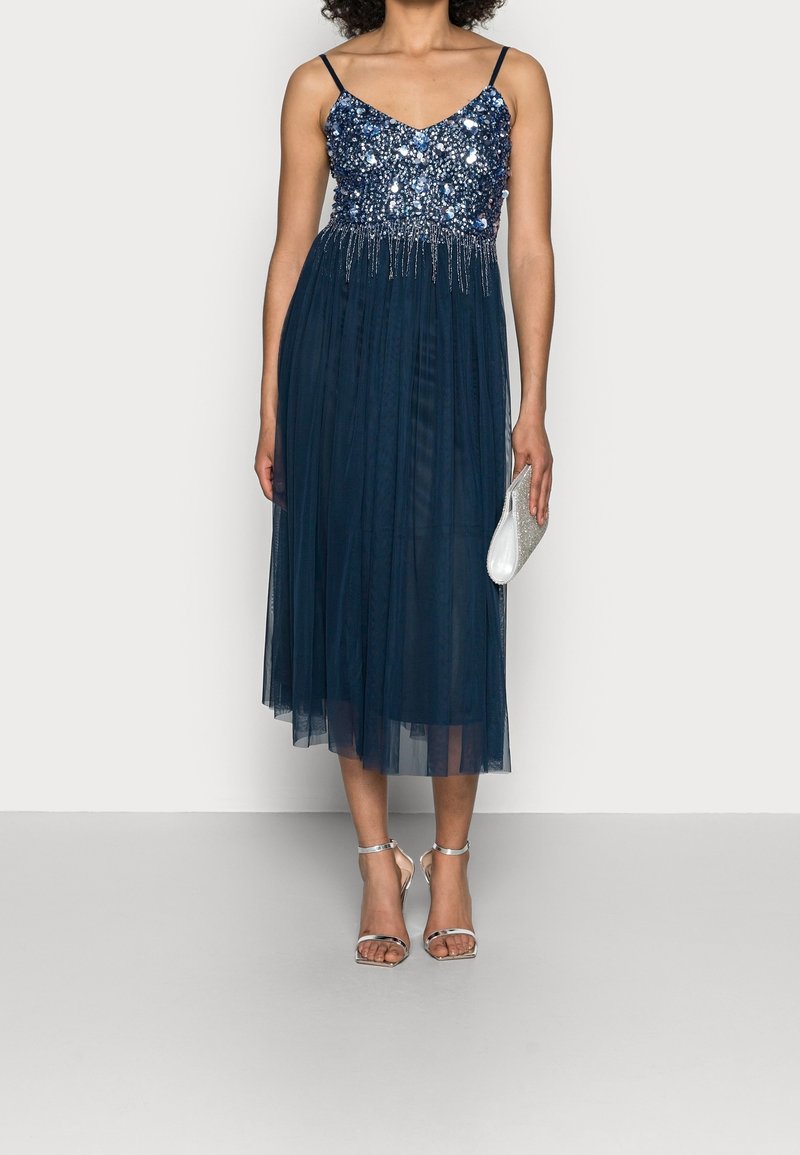 princess polly baby blue dress Lace & Beads Cocktail dress / Party dress - dark blue - (Pre-owned)