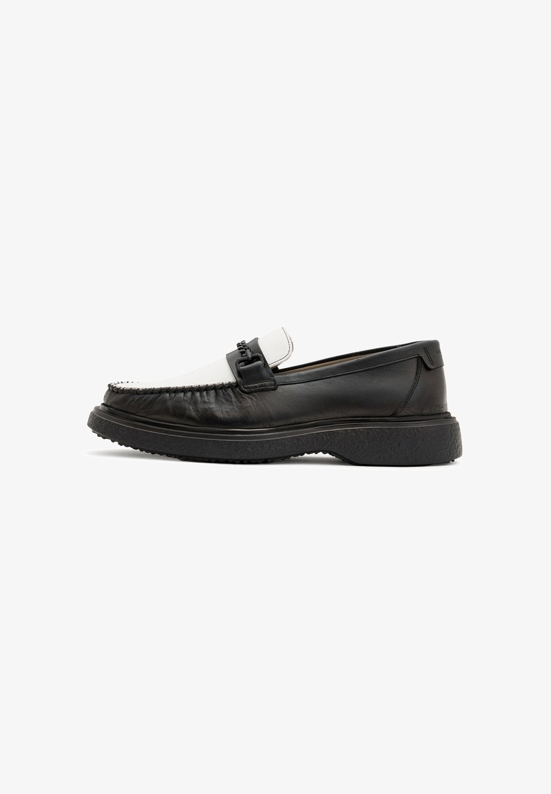 AllSaints GIBBS CHAIN LOAFER - Scarpe senza lacci - black white