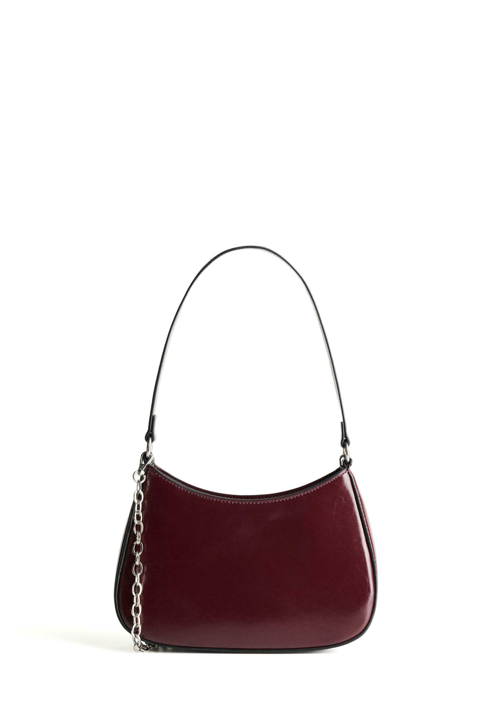 Bershka HALF-MOON Sac à main dark red/rouge foncé