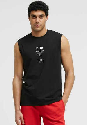 Camp David, CAMP DAVID TANKTOP MIT LABEL PRINTS - Top - black