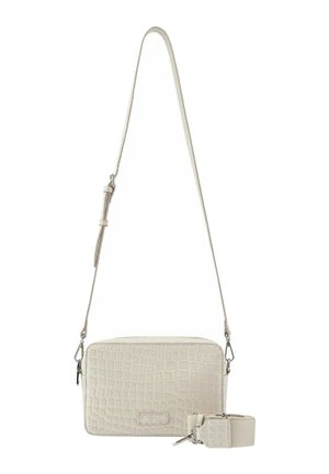 Borsa a tracolla - croco print cream