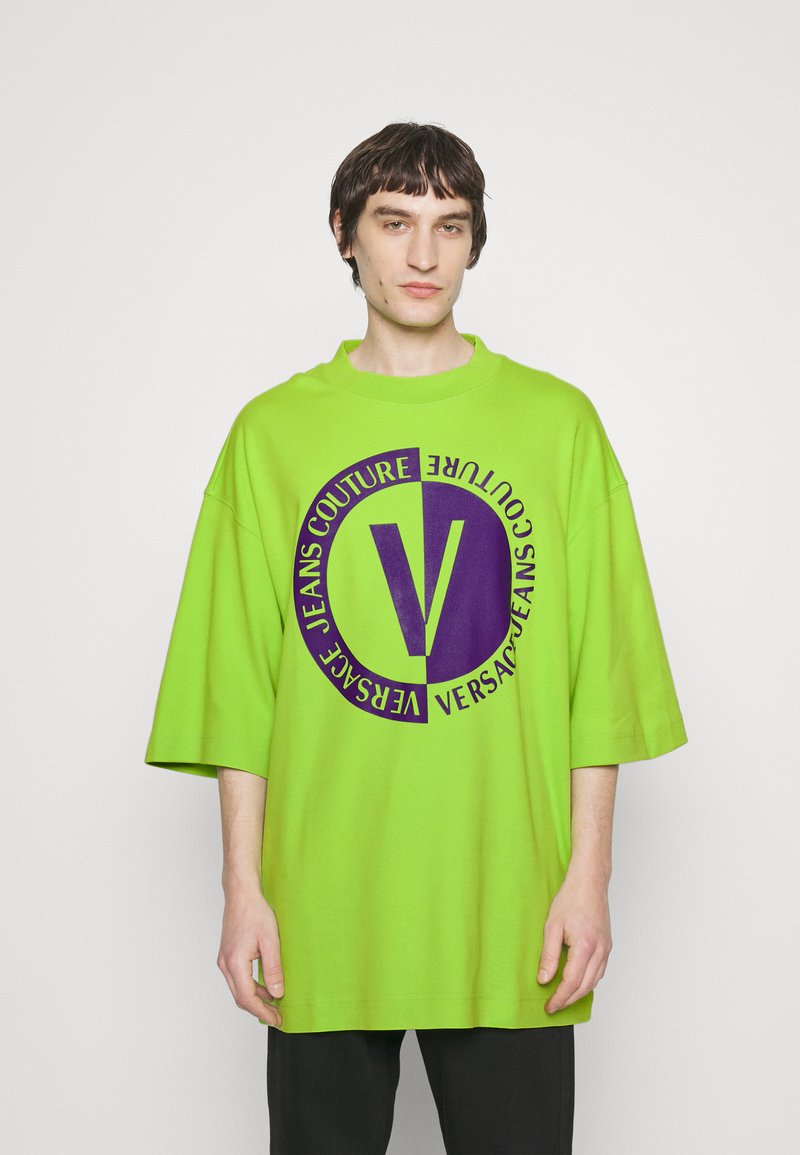 Versace Jeans Couture INTERLOCK Printtipaita citrus/neonvihreä