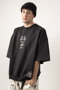 Kaotiko URBAN BOY OVERSIZE UNISEX - Nyomott mintás póló - black