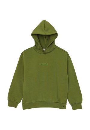 Felpa con cappuccio - olive
