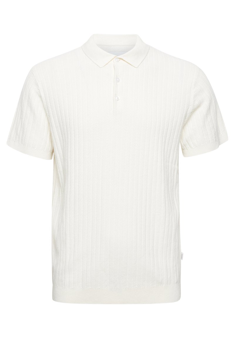 Casual Friday PREDWIN FINE KNIT - Polo shirt - ecru/white - Zalando.co.uk