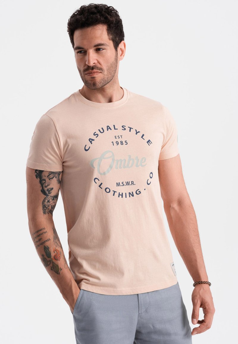 Ombre T-shirt imprimé - pale rose