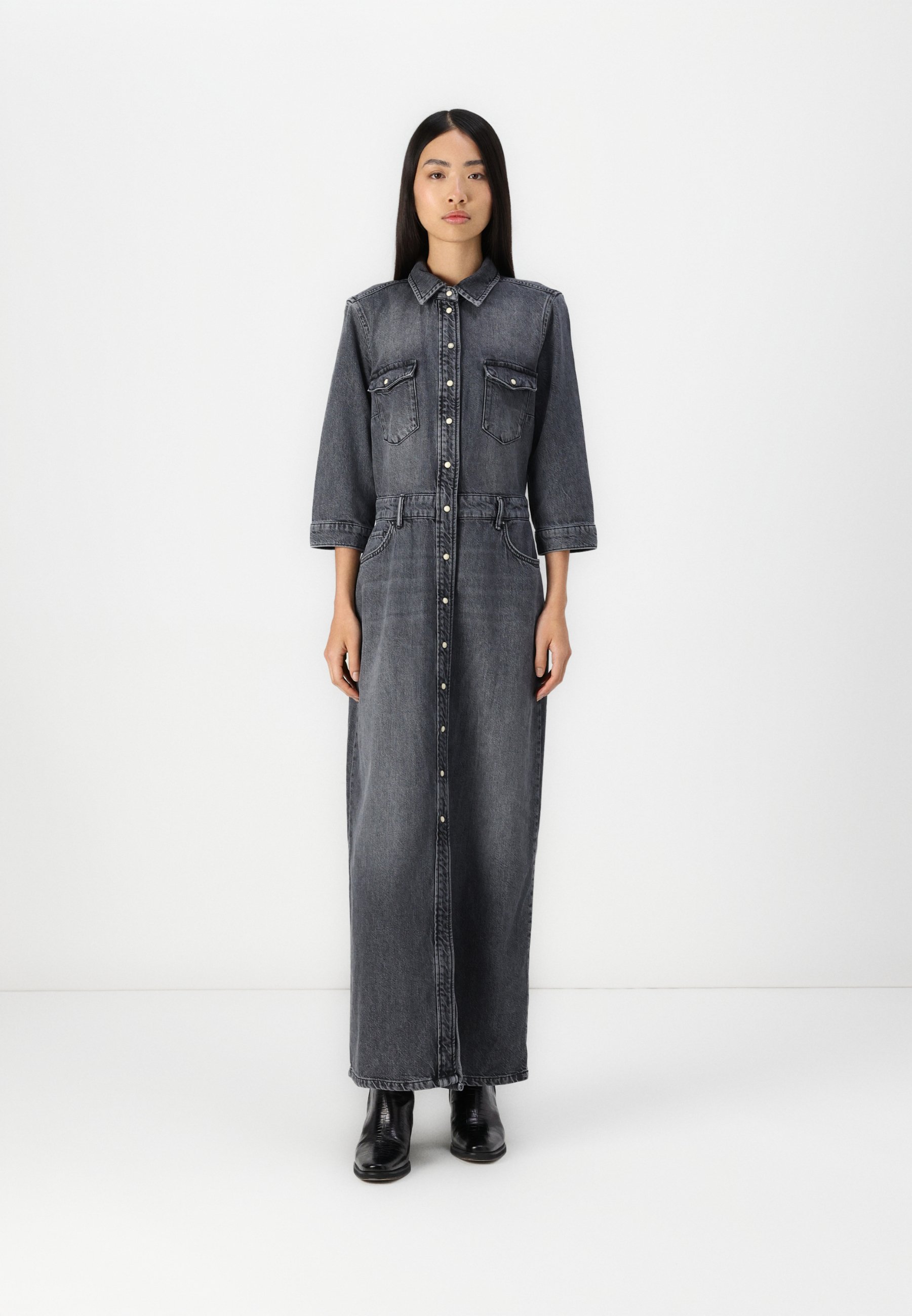 white christmas dresses Denim Concert Dress – Blair Blue Bonnet Boutique main image 1
