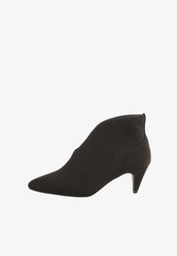 Unselected, black faux suede