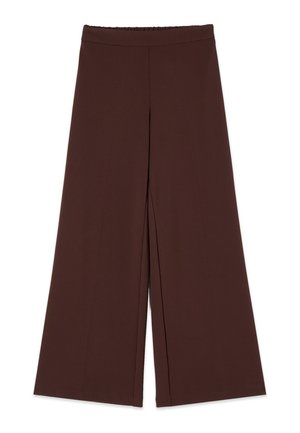 Oltre, PANTALONI PALAZZO IN TESSUTO CRÊPE - Bukser - marrone