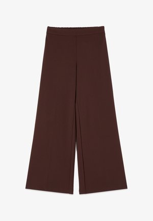 Oltre, PANTALONI PALAZZO IN TESSUTO CRÊPE - Stoffhose - marrone