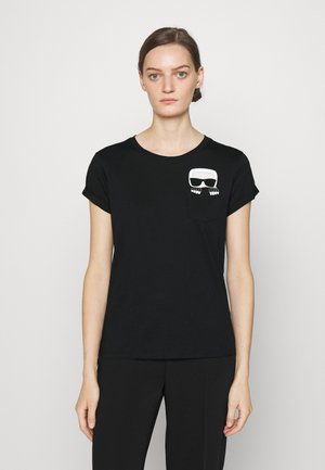 IKONIK POCKET TEE - T-shirt z nadrukiem - black