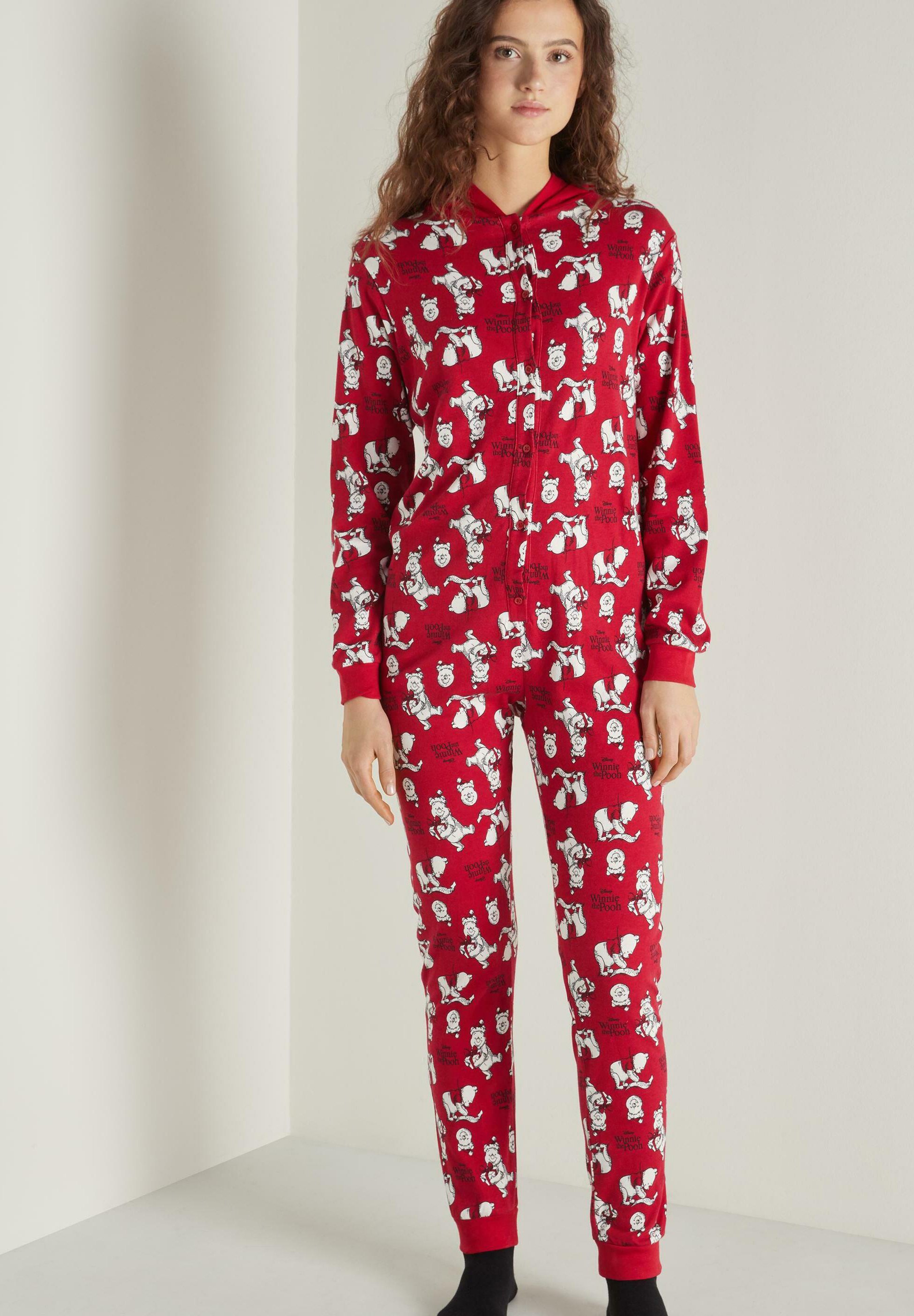 Tezenis MIT WINNIE POOH PRINT - Pijama - aufdruck dark red christmas pooh  print/rojo oscuro - Zalando.es
