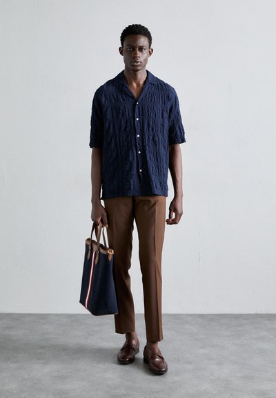 OFFICINE GENERALE EREN WRINKL SEERSUCKER - Camicia - night sky