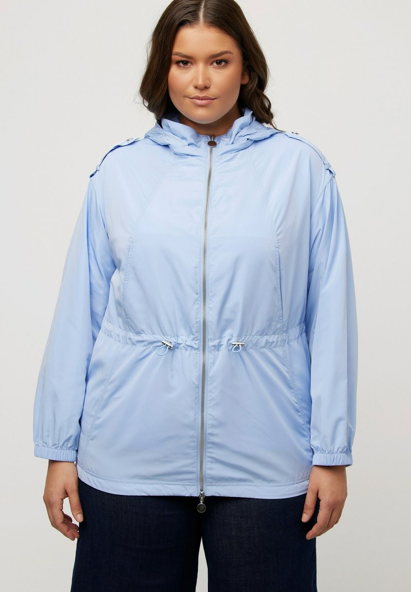 Ulla Popken Sweatjacke Hoodie Pailletten-Druck Kängurutasche Langarm