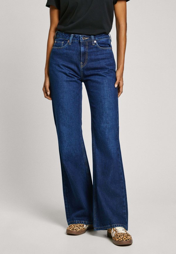 WIDE LEG HW - Flared Jeans - dark rigid