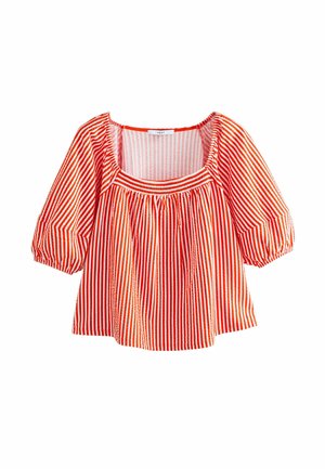 Next REGULAR FIT - VOLUME HALF SLEEVE - Blúz - red white stripe