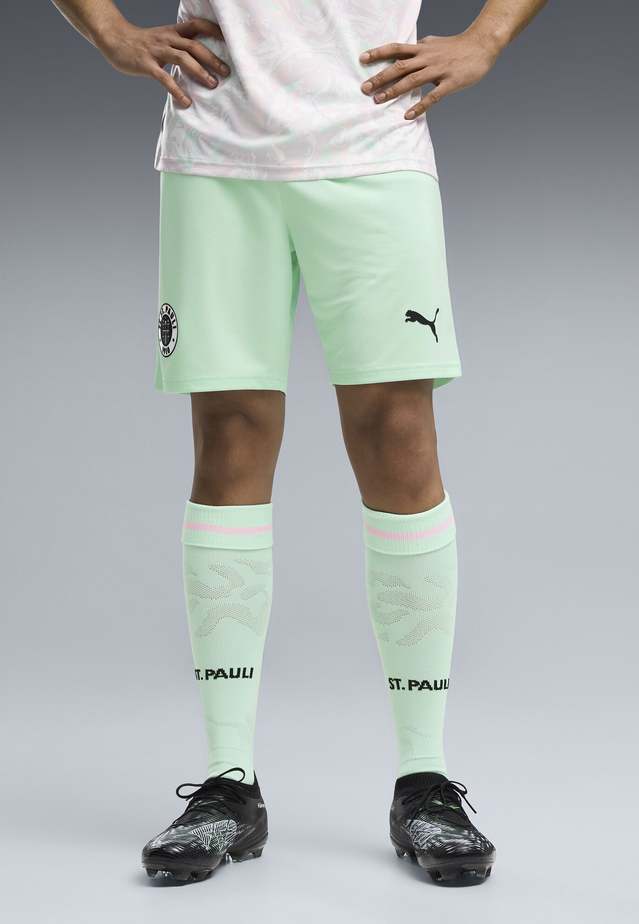 PUMA FC ST. PAULI 26/27 SHORTS - Pantalón corto de deporte - minty burst-pink lilac