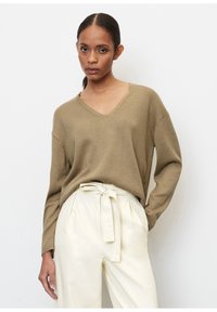 Marc O'Polo V-NECK - Jumper - dusty earth