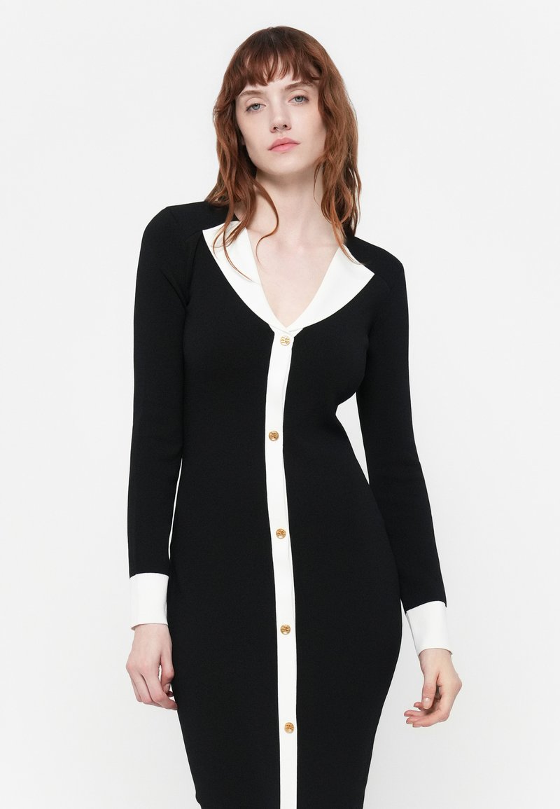 KARL LAGERFELD DRESS - Jumper dress - black/white/black - Zalando.ie