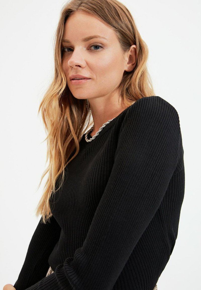 Damen Strickjacken | Trendyol 2 PACK Strickpullover black/schwarz - FP43726 Damen Strickjacken | Trendyol 2 PACK Strickpullover black/schwarz - FP43726