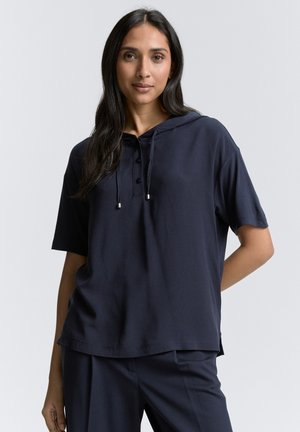 TOM TAILOR MIT KAPUZE - Print T-shirt - sky captain blue