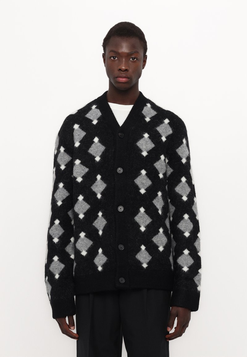 The Kooples Cardigan - black/grey/white