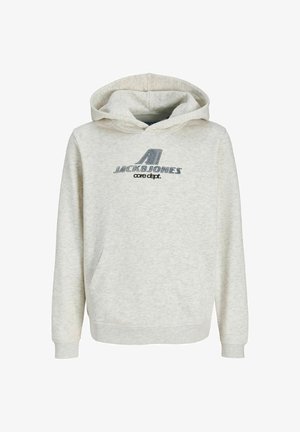 TIER - Pulover s kapuco - white melange