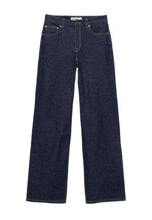 PULL&BEAR, HIGH-WAIST STRAIGHT-LEG JEANS - Straight leg jeans - dark blue