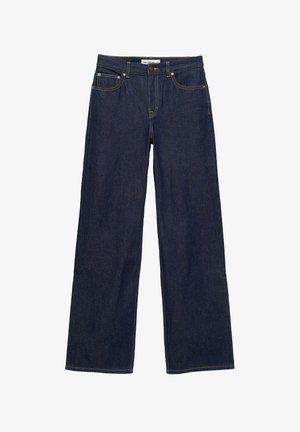 PULL&BEAR, HIGH-WAIST STRAIGHT-LEG JEANS - Straight leg jeans - dark blue
