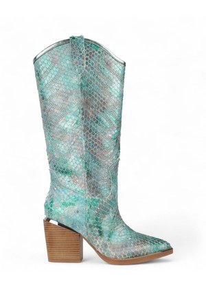Botas camperas - turquesa jaspeado