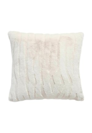 Soft rectangular white cushion with a plush textured surface and subtle wavy pattern, shown against a plain white background.