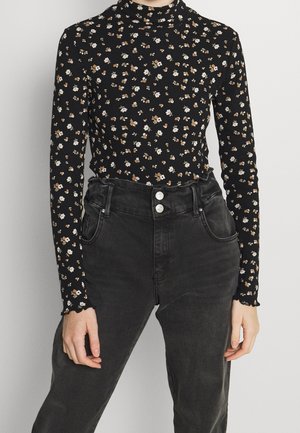 Langærmet T-shirt - black