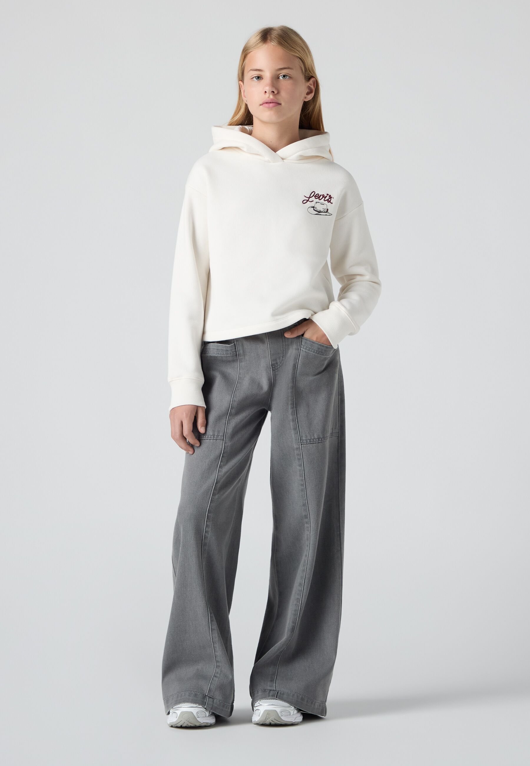 Levi's® PULL-ON '94 BAGGY WIDE LEG - Straight leg jeans - graphite