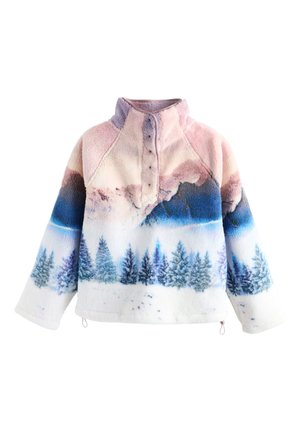 Next, PRINTED BORG - Fleece jumper - pink mountain scene