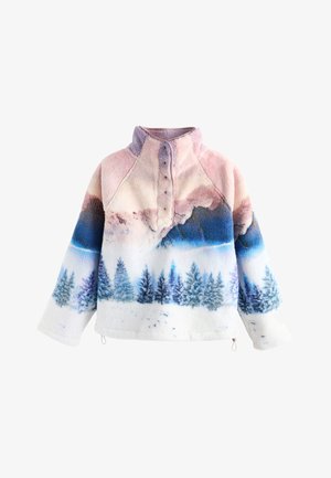 Next, PRINTED BORG - Fleecepullover - pink mountain scene