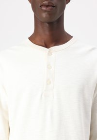 GAP DOUBLE HENLEY - Mikina - ivory frost