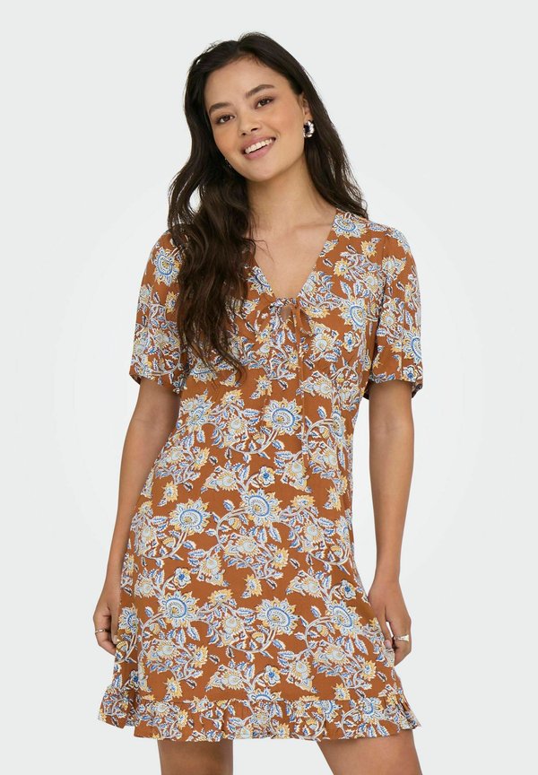 Freizeitkleid - apricot orange