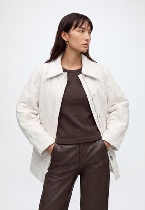 Selected, SLWALAIA QUILTED  - Зимно яке - silver coloured/birch
