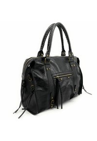 OH MY BAG EN ITALIEN EFFET BROSSÉ SANDSTORM - Cabas - noir glossy