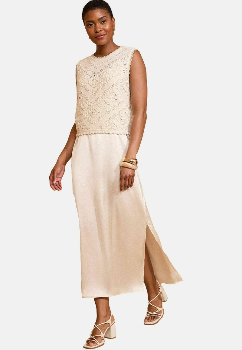 Love & Roses REGULAR FIT - MIDI - Pletené šaty - neutral