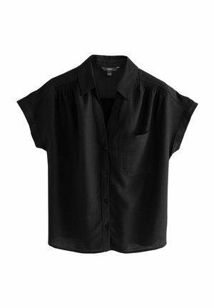 SHORT SLEEVE - Užsagstoma palaidinė - black