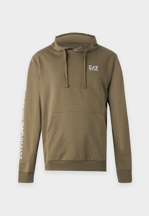 EA7 Emporio Armani, TRAIN SERIES HOODIE EXTENDED LOGO - Mikina s kapucňou - kalamata