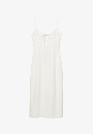 PULL&BEAR, RUSTIC WITH TIED STRAPS - DRESS - Nappali ruha - white