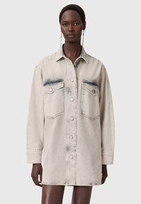 AllSaints SPARKLE  - Jeanskleid - snow grey