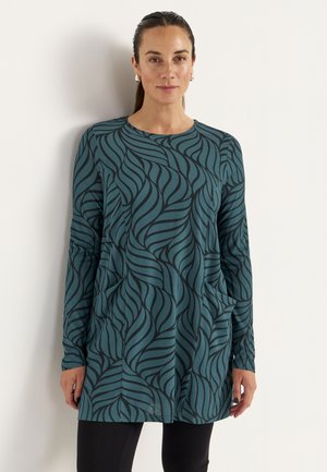 WITH POCKETS - Pitkähihainen paita - dark petrol patterned