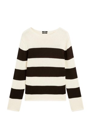Massimo Dutti STRIPED  - Pullover - beige
