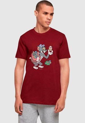 TOM AND JERRY - EGG HUNT  - Print T-shirt - burgundy